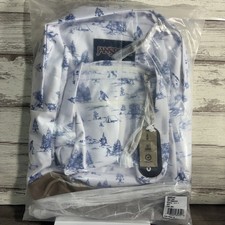 JanSport Backpack White/Blue